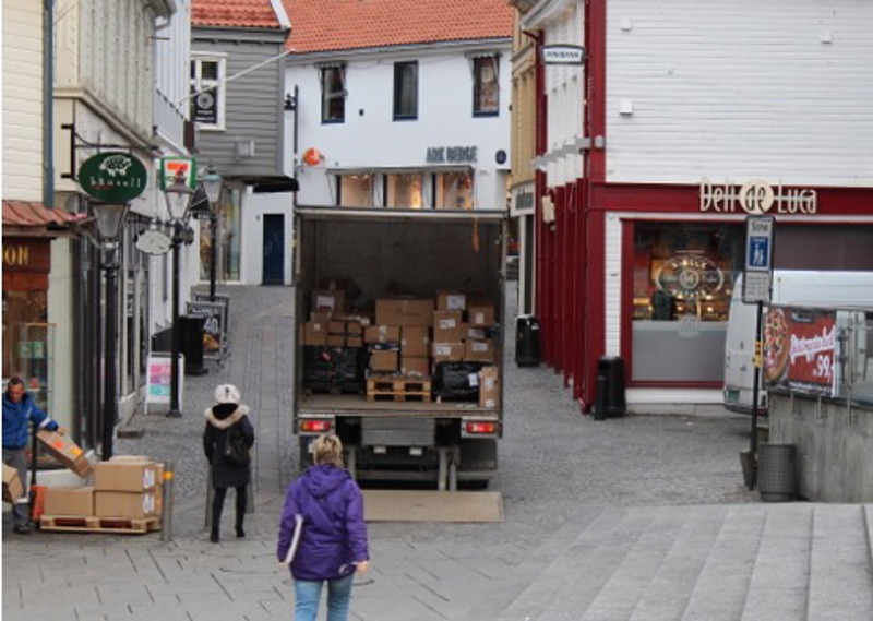 Varelevering i stavanger sentrum