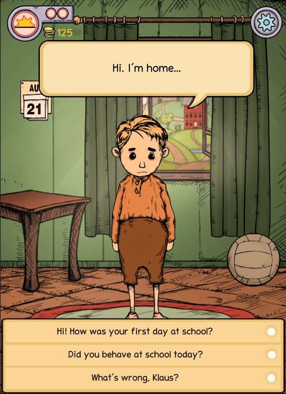 Skjermbilde fra den engelske versjonen av spillet My Child Lebensborn