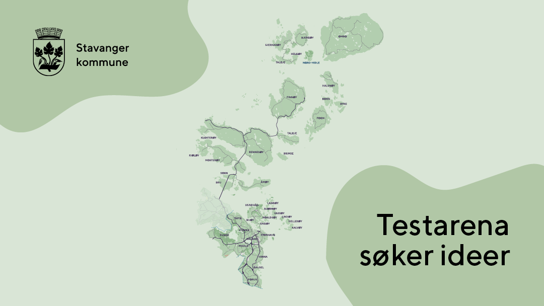 Kart over øyriket i Stavanger