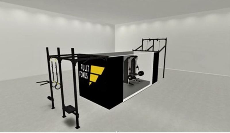 Mobil container-gym blir et tilbud på Site 4016, særlig rettet mot ungdom. 