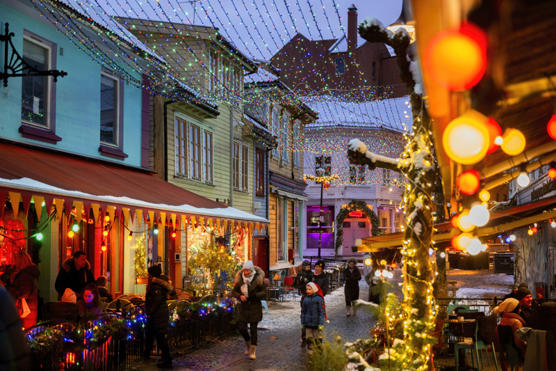 Julestemning i Fargegata, foto av Jan Inge Haga