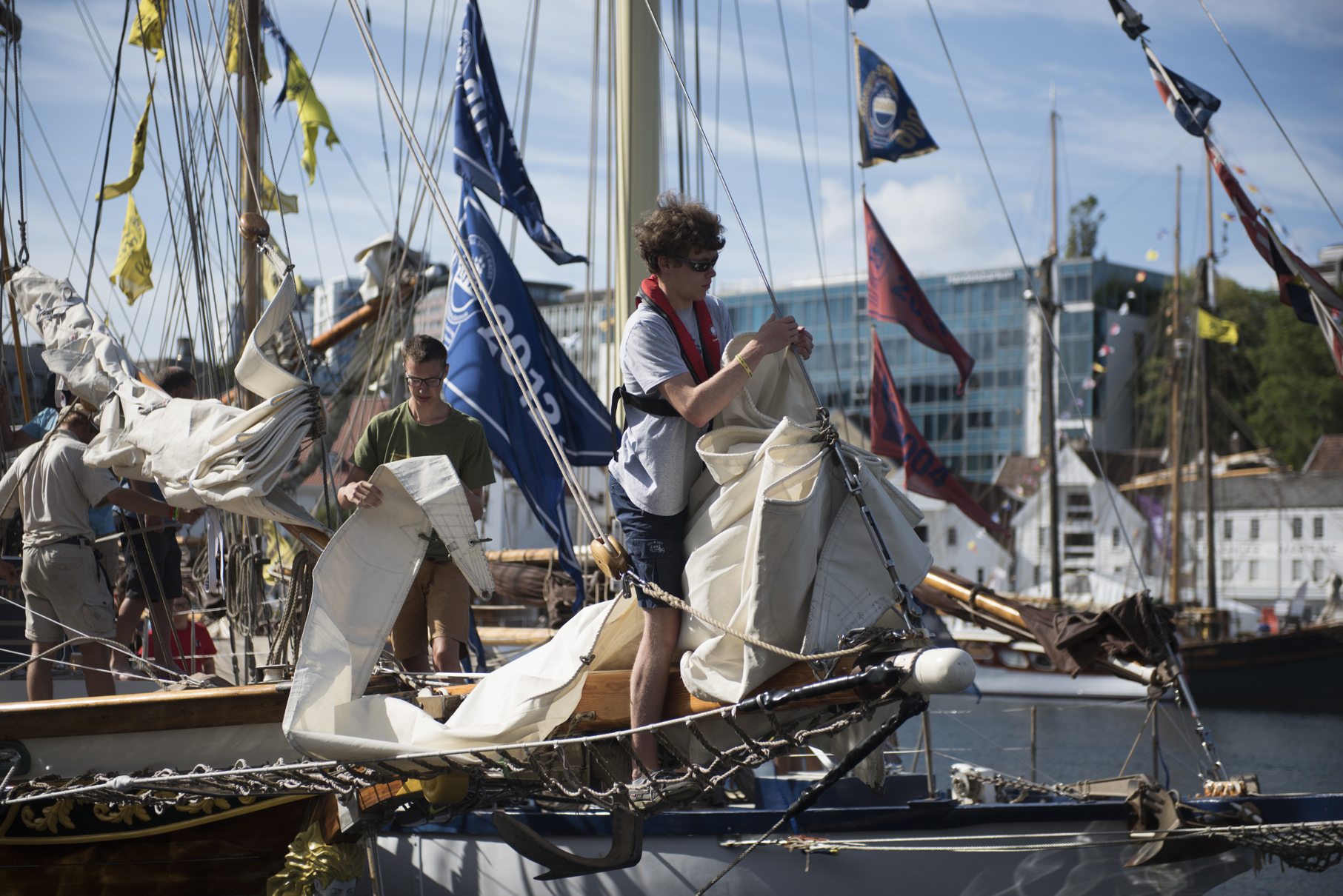 Foto: Øyvind Hagen Mannskap på båt i forbindelse med The Tall Ships Races 2018
