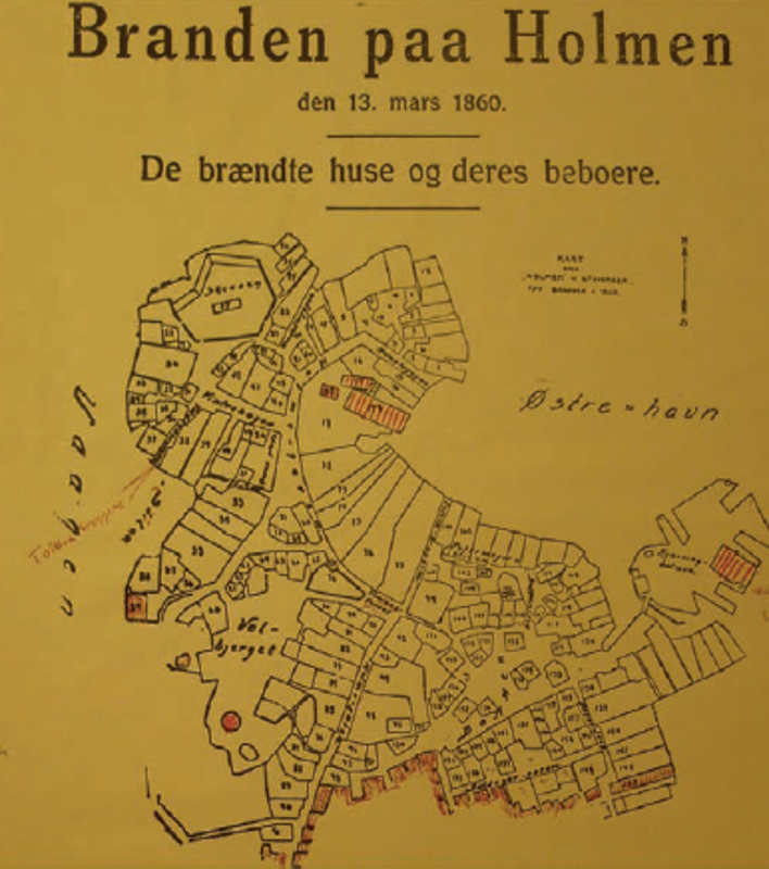 Holmenbrannen i Stavanger i 1860