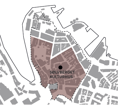 Kart over Den indre sentrumskjernen