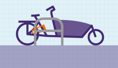 Figur som viser A-stativ med lastesykkel