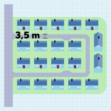 Figur som viser løkke med 20 boliger