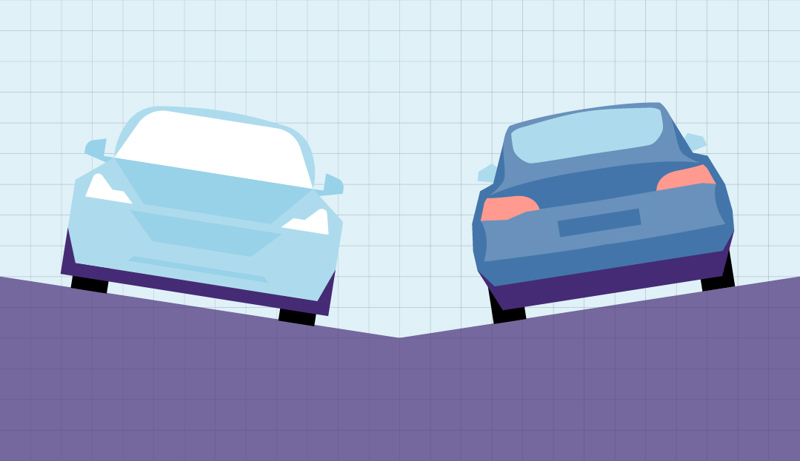 Figur som viser V-fall