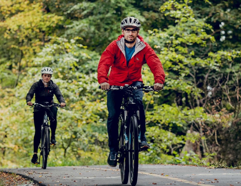 to syklister i vålandskogen