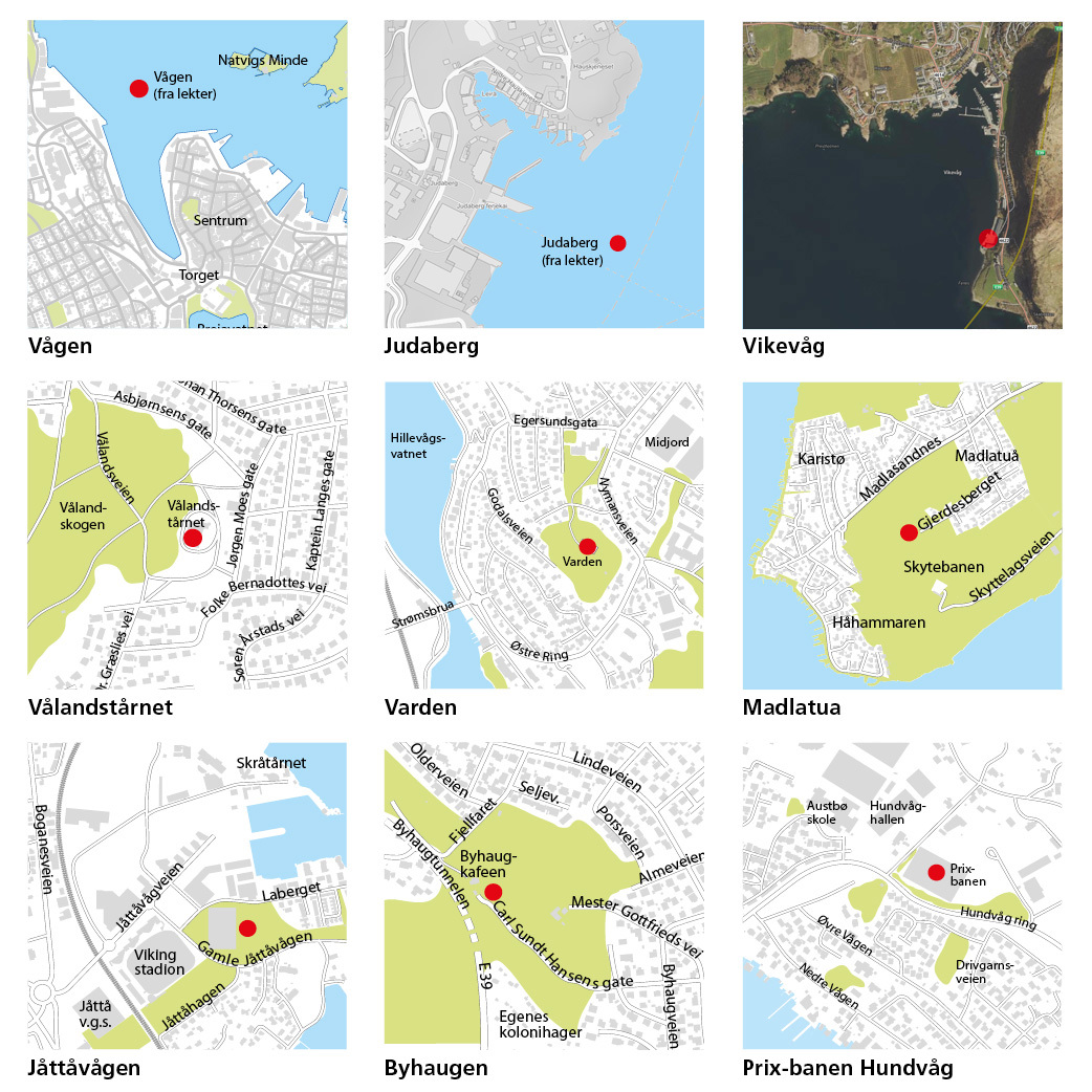 Oversikt over felles fyrverkeri i Stavanger nyttårsaften 2023.