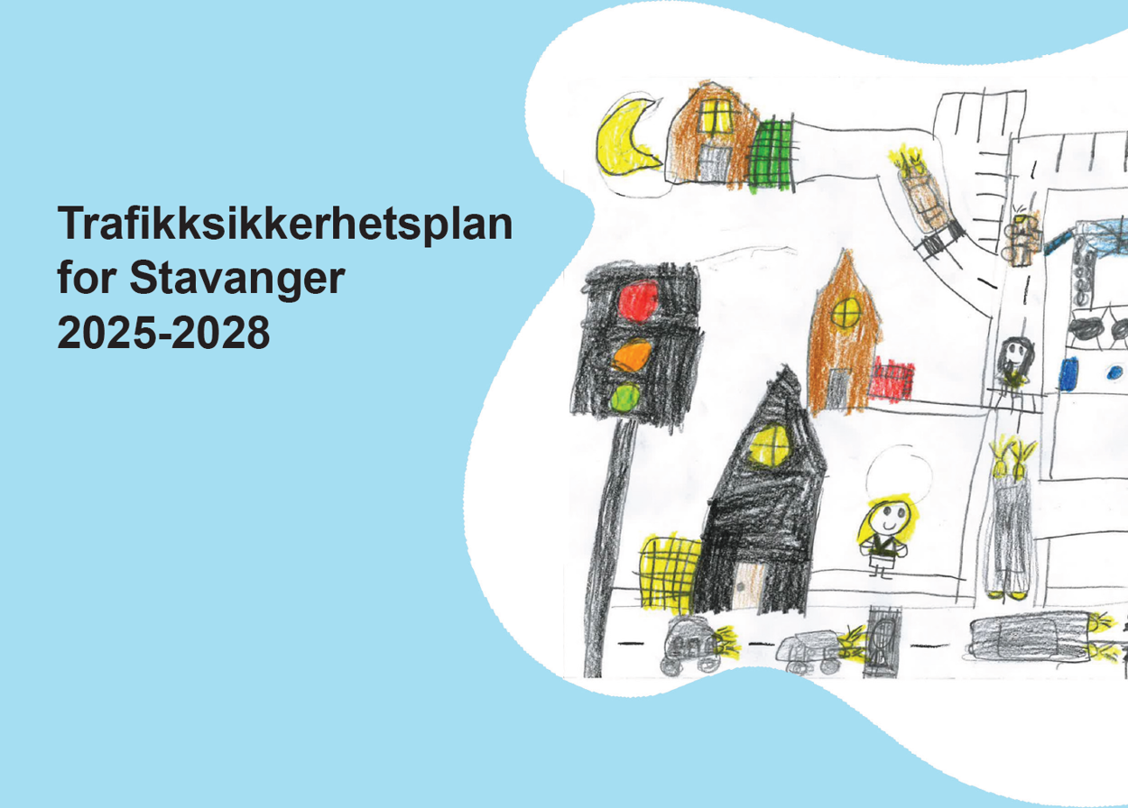 Trafikksikkerhetsplanen for Stavanger 2025-2028 Tegning fra barneskoleelev, Trygg Trafikk