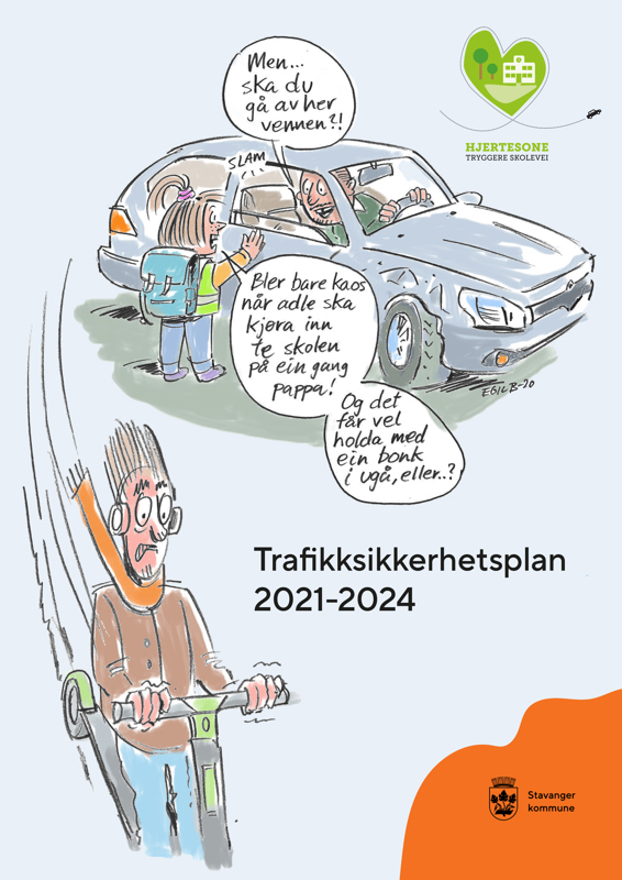 Forside til trafikksikkerhetsplanen for Stavanger 2021-2024